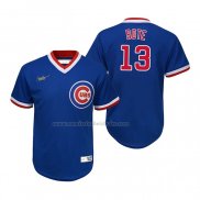 Camiseta Beisbol Nino Chicago Cubs David Bote Cooperstown Collection Road Azul