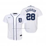 Camiseta Beisbol Nino Detroit Tigers Niko Goodrum Replica Primera Blanco