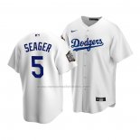 Camiseta Beisbol Nino Los Angeles Dodgers Corey Seager Primera Replica 2020 Blanco