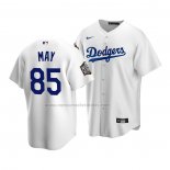 Camiseta Beisbol Nino Los Angeles Dodgers Dustin May Primera Replica 2020 Blanco
