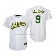 Camiseta Beisbol Nino Oakland Athletics Reggie Jackson Replica Primera Blanco