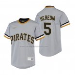 Camiseta Beisbol Nino Pittsburgh Pirates Guillermo Heredia Cooperstown Collection Road Gris