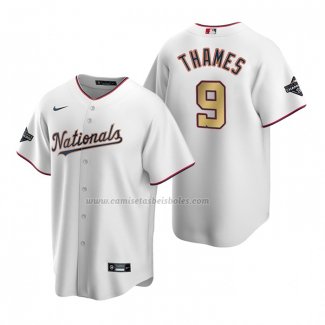 Camiseta Beisbol Nino Washington Nationals Eric Thames 2020 Gold Program Replica Blanco