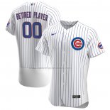 Camiseta Beisbol Hombre Chicago Cubs Pick-A-Player Retired Roster Primera Autentico Blanco