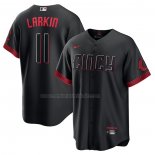 Camiseta Beisbol Hombre Cincinnati Reds Barry Larkin 2023 City Connect Replica Negro