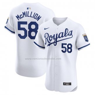 Camiseta Beisbol Hombre Kansas City Royals John McMillon Primera Elite Blanco