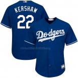 Camiseta Beisbol Hombre Los Angeles Dodgers Clayton Kershaw Big & Tall Replica Azul