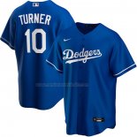 Camiseta Beisbol Hombre Los Angeles Dodgers Justin Turner Alterno Replica Azul