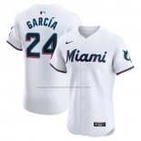 Camiseta Beisbol Hombre Miami Marlins Avisail Garcia Primera Elite Blanco