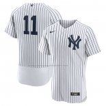 Camiseta Beisbol Hombre New York Yankees Anthony Volpe Primera Autentico Blanco Azul