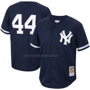 Camiseta Beisbol Hombre New York Yankees Reggie Jackson Mitchell & Ness Cooperstown Collection Mesh Batting Practice Azul