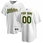 Camiseta Beisbol Hombre Oakland Athletics Primera Replica Personalizada Blanco