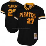 Camiseta Beisbol Hombre Pittsburgh Pirates Kent Tekulve Mitchell & Ness 1982 Cooperstown Collection Autentico Practice Negro