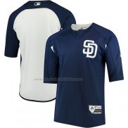 Camiseta Beisbol Hombre San Diego Padres Majestic Autentico Collection Batting Practice Azul