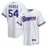 Camiseta Beisbol Hombre Texas Rangers Martin Perez Primera Replica Blanco