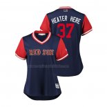Camiseta Beisbol Mujer Boston Red Sox Heath Hembree 2018 LLWS Players Weekend Heater Here Azul