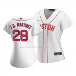 Camiseta Beisbol Mujer Boston Red Sox J.d. Martinez Replica 2021 Blanco