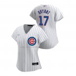 Camiseta Beisbol Mujer Chicago Cubs Kris Bryant Replica Primera 2020 Blanco