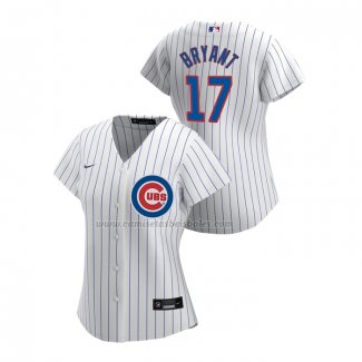 Camiseta Beisbol Mujer Chicago Cubs Kris Bryant Replica Primera 2020 Blanco