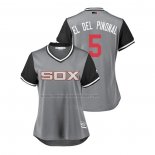 Camiseta Beisbol Mujer Chicago White Sox Yolmer Sanchez 2018 LLWS Players Weekend El Del Pinonal Gris