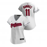 Camiseta Beisbol Mujer Cleveland Guardians Jose Ramirez Replica Primera 2020 Blanco