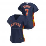 Camiseta Beisbol Mujer Houston Astros Craig Biggio Replica Alterno 2020 Azul