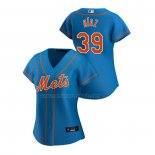 Camiseta Beisbol Mujer New York Mets Edwin Diaz Replica Alterno 2020 Azul