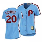 Camiseta Beisbol Mujer Philadelphia Phillies Mike Schmidt Cooperstown Collection Road Azul Camiseta Beisbol Mujer Philadelphia Phillies Mike Schmidt Cooperstown Collection Road Azul