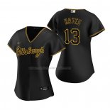 Camiseta Beisbol Mujer Pittsburgh Pirates Ke'bryan Hayes Alterno Replica Negro