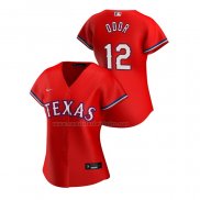 Camiseta Beisbol Mujer Texas Rangers Rougned Odor Replica Alterno 2020 Rojo