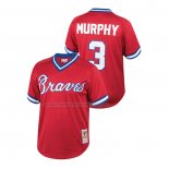 Camiseta Beisbol Nino Atlanta Braves Dale Murphy Cooperstown Collection Mesh Batting Practice Rojo