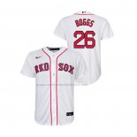 Camiseta Beisbol Nino Boston Red Sox Wade Boggs Replica Primera Blanco
