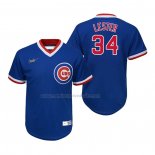 Camiseta Beisbol Nino Chicago Cubs Jon Lester Cooperstown Collection Road Azul