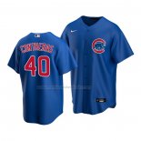 Camiseta Beisbol Nino Chicago Cubs Willson Contreras Replica Alterno 2020 Azul