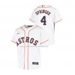 Camiseta Beisbol Nino Houston Astros George Springer Replica Primera Blanco