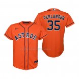 Camiseta Beisbol Nino Houston Astros Justin Verlander Replica Alterno Naranja