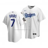 Camiseta Beisbol Nino Los Angeles Dodgers Julio Urias Primera Replica 2020 Blanco