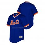 Camiseta Beisbol Nino New York Mets Cooperstown Collection Mesh Wordmark V-Neck Azul