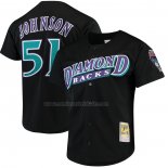 Camiseta Beisbol Hombre Arizona Diamondbacks Randy Johnson Mitchell & Ness Cooperstown Collection Mesh Batting Practice Negro
