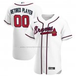 Camiseta Beisbol Hombre Atlanta Braves Pick-A-Player Retired Roster Primera Autentico Blanco