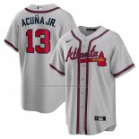 Camiseta Beisbol Hombre Atlanta Braves Ronald Acuna Jr. Alternate Autentico Azul