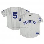 Camiseta Beisbol Hombre Brooklyn Royal Giants 5 Rings & Crwns Mesh Button Down Replica Crema