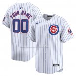 Camiseta Beisbol Hombre Chicago Cubs Primera Limited Personalizada Blanco