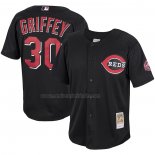 Camiseta Beisbol Hombre Cincinnati Reds Ken Griffey Jr. Mitchell & Ness Cooperstown Collection Batting Practice Negro