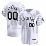 Camiseta Beisbol Hombre Colorado Rockies 2024 World Tour Mexico City Series Primera Limited Pick-A-Player Blanco Camiseta Beisbol Hombre Colorado Rockies 2024 World Tour Mexico City Series Primera Limited Pick-A-Player Blanco