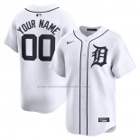 Camiseta Beisbol Hombre Detroit Tigers Primera Limited Personalizada Blanco