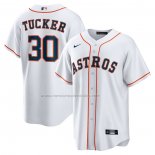Camiseta Beisbol Hombre Houston Astros Kyle Tucker Primera Replica Blanco