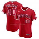 Camiseta Beisbol Hombre Los Angeles Angels Alterno Autentico Personalizada Rojo
