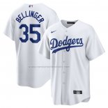 Camiseta Beisbol Hombre Los Angeles Dodgers Cody Bellinger Primera Replica Blanco