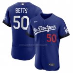 Camiseta Beisbol Hombre Los Angeles Dodgers Mookie Betts 2021 City Connect Autentico Azul Camiseta Beisbol Hombre Los Angeles Dodgers Mookie Betts 2021 City Connect Autentico Azul